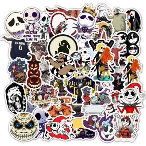 25 Disney NBC Stickers/ Decals NEW Nightmare Before Christmas Jack Skellington - Picture 1 of 5